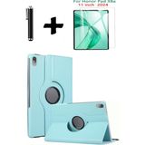 TEKNETSTORE Honor Pad X8A 11 Inç 360° Dönebilen Standlı Tablet Kılıfı Ekran Koruyucu ve Kalem Seti - Mavi