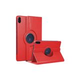 TEKNETSTORE Honor Pad X8A 11 inç ile Uyumlu 360° Dönebilen Uyku Modlu Standlı PU Deri Tablet Kılıfı, Kırmızı