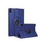 Teknetstore Honor Pad X8A 11 İnç Ile Uyumlu 360° Dönebilen Uyku Modlu Standlı PU Deri Tablet Kılıfı, Lacivert, LAÇİVERT