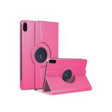TEKNETSTORE Honor Pad X8A 11 inç ile Uyumlu 360° Dönebilen Uyku Modlu Standlı PU Deri Tablet Kılıfı, Pembe