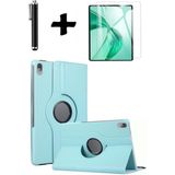 TekNetStore Honor Pad X8B 11 Inç 2026 360° Dönebilen Standlı Tablet Kılıfı Ekran Koruyucu ve Kalem Seti - Mavi