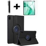 TekNetStore Honor Pad X8B 11 Inç 2026 360° Dönebilen Standlı Tablet Kılıfı Ekran Koruyucu ve Kalem Seti - Siyah