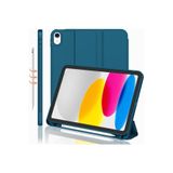 Teknetstore Ipad 10. Nesil 10,9 İnç Ile Uyumlu Kılıf, Kalem Bölmeli, Uyku Modlu, Standlı, Silikon, Petrol Mavisi, A2757 A2777 A2696, iPad 10. Nesil