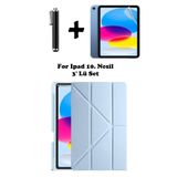 TEKNETSTORE iPad 10. Nesil ile Uyumlu Kılıf, Ekran Koruyucu, Kalem Seti, Silikon Arka Kapak, Stand, Uyku Modu, Mavi