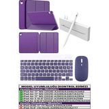 TekNetStore iPad Air 11 M2 M3 M4 Çip Air 4./5./6. Nesil Kılıf Avuç Içi Red Kalem Bluetooth Klavye Mouse Seti - PREMIUM - Mor