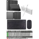 TekNetStore iPad Air 11 M2 M3 M4 Çip Air 4./5./6. Nesil Kılıf Avuç Içi Red Kalem Bluetooth Klavye Mouse Seti - PREMIUM - Siyah