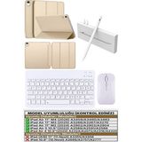 TekNetStore iPad Air 11 M2 M3 M4 Çip Air 4./5./6. Nesil Kılıf Avuç Içi Red Kalem Bluetooth Klavye Mouse Seti - PREMIUM