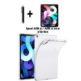 TEKNETSTORE iPad Air 5/Air 4 10.9 ile Uyumlu Tablet Kılıfı, Silikon Köşe Koruma, Ekran Koruyucu, Dokunmatik Kalem Seti, Şeffaf