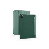TEKNETSTORE iPad Pro 12.9 5. Nesil 2021 ile Uyumlu Premium Standlı Katlanabilir Kılıf, Kalemlikli, Koyu Yeşil