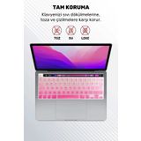 TEKNETSTORE Macbook Pro 13 Inc 2020/2022 M1/m2 A2338 Uyumlu Türkçe Karakterli Silikon Klavye Koruyucu Kılıf
