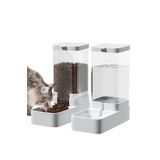 TEKNETSTORE Otomatik Kedi ve Köpek Mama Su Kabı Sebili Pınarı 2'li Set Mama 2.1 Kg Su Kasesi 3.8 L Kapasite