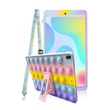 TEKNETSTORE Samsung Galaxy Tab A9 8.7 Inç Tablet Uyumlu Popit Kılıf Standlı Çocuk Kılıfı Askılı SM-X110