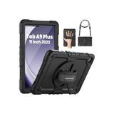 TEKNETSTORE Samsung Galaxy Tab A9 Plus 11 Inç Tablet Uyumlu Sm-x210 Tablet Kılıfı Askılı Defender Yüksek Koruma