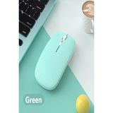 TekNetStore Şarj Edilebilir Sessiz Mouse 1000 DPI Bluetooth Kablosuz Ev - Ofis Kullanımı İçin - Açık Yeşil