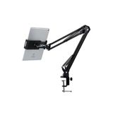 TEKNETSTORE Tablet ve Telefon Tutucu, 6-11 inç, 360° Dönebilen, Esnek Uzun Kollu, Metal Stand, Siyah