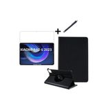 TEKNETSTORE Xiaomi Pad 6 11 Inç Uyumlu 360° Dönebilen Standlı Tablet Kılıfı Ekran Koruyucu ve Kalem Seti Siyah