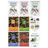 teknik analiz (grafik ve mum formasyonlari) 1,2,3 + teknik analiz hadi canim sende 1,2,3,4 + borsa 101 +alfa trader=(9 kitap)