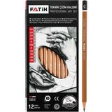 Teknik Çizim Kalemi 12 Li 1 Paket Fatih Dereceli Kalem Seti Profesyonel Set Eskiz Karakalem Yumuşa - Çok Renkli - Standart - Genel