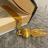 Teknik Durak Golden Snitch Kitap Ayracı - Altın Kanatlı Sihirbaz Temalı Ayraç - Kitap Kurdu Hediyesi