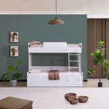 Teknik Genç Odası Compact Beyaz Ranza Üst 90*200-ALT 120*200 - 90 x 200 cm
