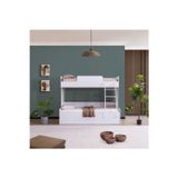 Teknik Genç Odası Compact Beyaz Ranza Üst 90*200-Alt 120*200