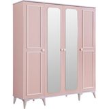 Teknik Genç Odası Hayal 4 Kapaklı Dolap - Pembe