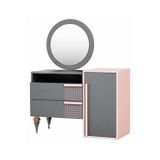 Teknik Genç Odası Point Pembe Şifonyer