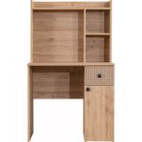 Teknik Genç Odası Rustik Çalışma Masası - 90 X 55 X 151 - Kahverengi