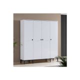 Teknik Genç Odası White Dolap 4 Kapaklı