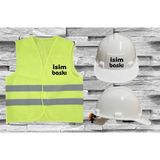 Teknik Ikaz Yeleği Seti (Isim Baskılı ) - Yeşil