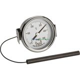 Teknik Marketiniz Ø60 mm 0/500 C° 1,5 Metre Kablolu Fırın Termometresi, Panotip 500 Derece Kablolu Bahçe, Pizza, Pide, Ekmek, Köy Kara Taş Fırın Isı Gösterge Saati Tfa Dostmann TM832.14.1037.60