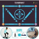 Teknik Mat Premium 160 Pro Futbol Eğitim Videosu Mavi Siyah - Kaydirmaz Çorap - Futbol Mati Hediyeli - Mavi - Siyah