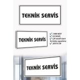 Teknik Servis Yazılı Beyaz Mdf Kapı Levhası