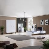 Teknikgenç Odası White 3 Kapaklı Genç Odası Takımı - Beyaz