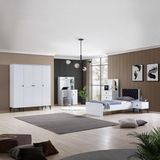 Teknikgenç Odası White 4 Kapaklı Genç Odası Takımı - Beyaz