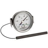 TeknikMarketiniz Ø60mm 0/500 C° 1,5 Metre Kablolu Fırın Termometresi, Panotip 500 Derece Kablolu Bahçe,Pizza,Pide,Ekmek,Köy,Kara/Taş Fırın Isı Gösterge Saati TFA Dostmann TM832.14.1037.60