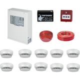 TEKNİM YANGIN ALARM SİSTEMİ SETİ 10 LU KABLO DAHİL
