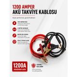 tekno 1200 Amper Akü Takviye Kablosu 2 Metre Bakır Uçlu 2026