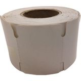 TEKNO 38 mm * 50 mm Beyaz - Çentikli, Karton Raf Etiketi 500 Adet / 10 Rulo