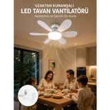 tekno Ayarlanabilir Parlaklık Özellikli LED Tavan Vantilatörü Süper Sessiz Motor Teknolojisi ve