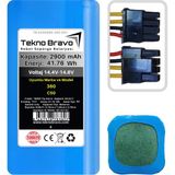 Tekno Bravo (360 C50 Uyumlu) 2900MAH 41,76WH Robot Süpürge Yedek Bataryası