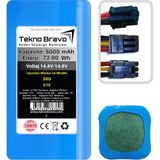 Tekno Bravo (360 S10 Uyumlu) 5000MAH 72WH Robot Süpürge Yedek Bataryası