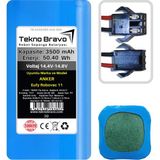 Tekno Bravo (Anker Eufy Robovac 11 Uyumlu) 3500MAH 50,4WH Robot Süpürge Yedek Bataryası