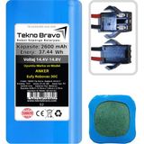 Tekno Bravo (Anker Eufy Robovac 30C Uyumlu) 2600MAH 37,44WH Robot Süpürge Yedek Bataryası