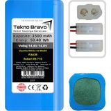 Tekno Bravo (Fakir Robert Rs 710 Uyumlu) 3500MAH 50,4WH Robot Süpürge Yedek Bataryası