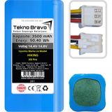 Tekno Bravo (Hiking X8 Pro Uyumlu) 3500MAH 50,4WH Robot Süpürge Yedek Bataryası