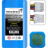 Tekno Bravo (Homend Alex Laser Pro Uyumlu) 3500MAH 50,4WH Robot Süpürge Yedek Bataryası