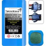 Tekno Bravo (Neatsvor 520 Uyumlu) 2900MAH 41,76WH Robot Süpürge Yedek Bataryası