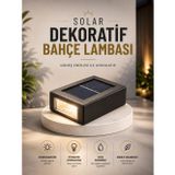 tekno Dekoratif Duvar Lambası Solar Güneş Enerjili Bahçe Aydınlatması 2026