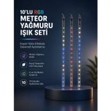 tekno Dekoratif RGB LED Işık Çubuğu Seti 10 Adet Çubuk Kayan Yıldız Efektli 2026